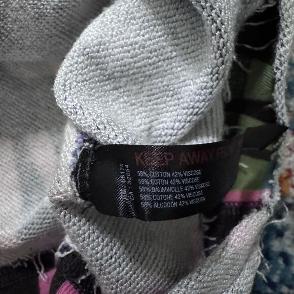 Free People Movement Rainbow Wild Side Logo Tee Long Sleeve Mock Neck Size XS - Picture 7 of 7